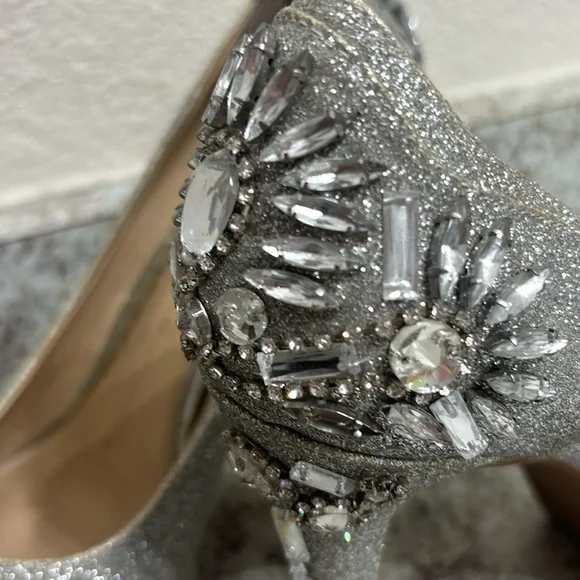 Gianni Bini Silver Embellished Heels - Picture 16 of 16